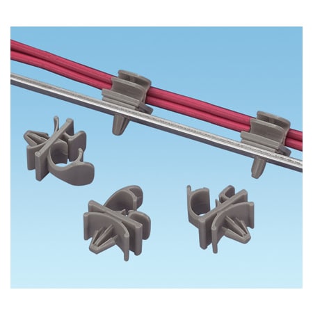 Panduit Cable Clip, Nylon 6/6, 3/4 in Bundle Dia., Black, 1.45 in L, 50 PK LWC75-H25-L20